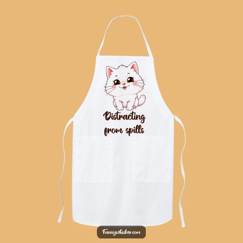 Funny Cat Apron: Kitchen Whiskers & Gleeful Cooking - Unique Gift!