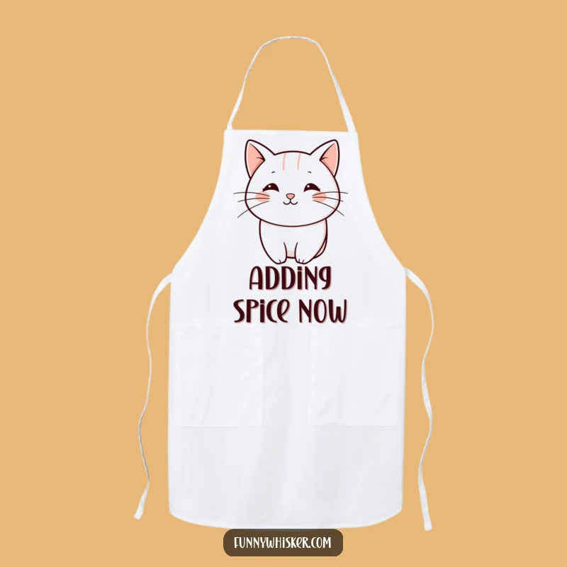 Funny Cat Whisker Apron: Playful Curve - Minimalist Kitchen Gift