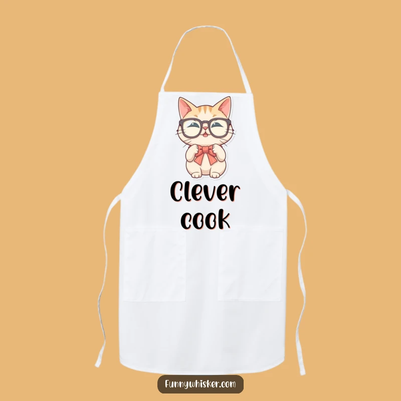 Funny Glasses Cat Apron - Dapper Disaster Kitchen Wear