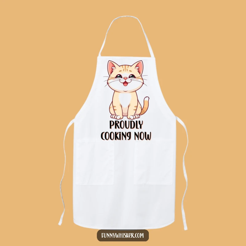 Funny Proud Cat Whiskers Apron: Cook with Playful Confidence