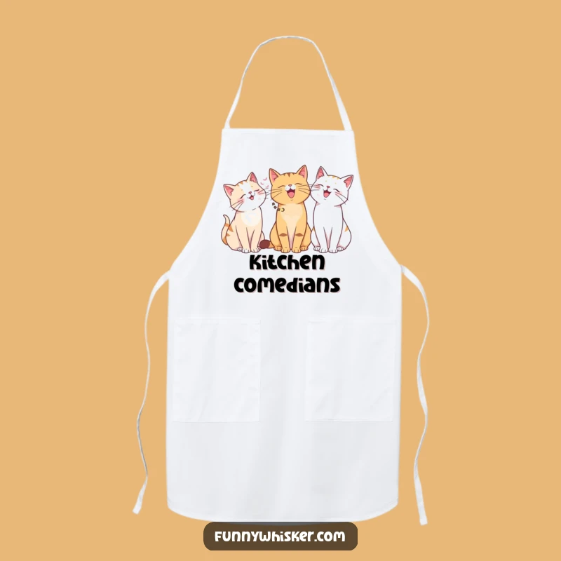 Funny Cat Apron: Giggle Whiskers - Humorous Kitchen Gift!