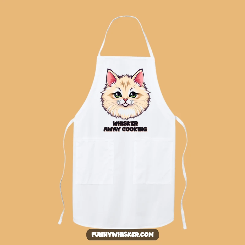 Funny Cat Whisker Apron - Peek-a-Boo Chef Kitty!