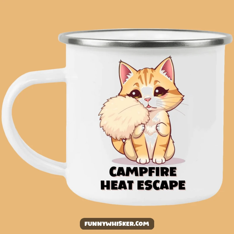 Funny Dramatic Cat Fan Camping Mug: Outdoor Diva Brews