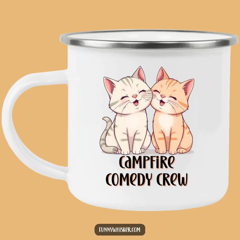 Funny Giggling Cats Camping Mug - Share a Laugh Outdoors with a Perfect Funny Gift