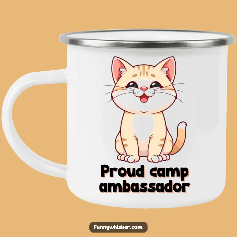 Funny Proud Cat Whiskers Camping Mug: Outdoor Confidence Brews