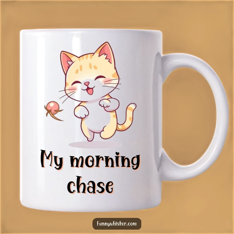 Funny Cat Dizzy Mug: Whisker Chase Loop, Perfect Gift for Silly Cat Lovers