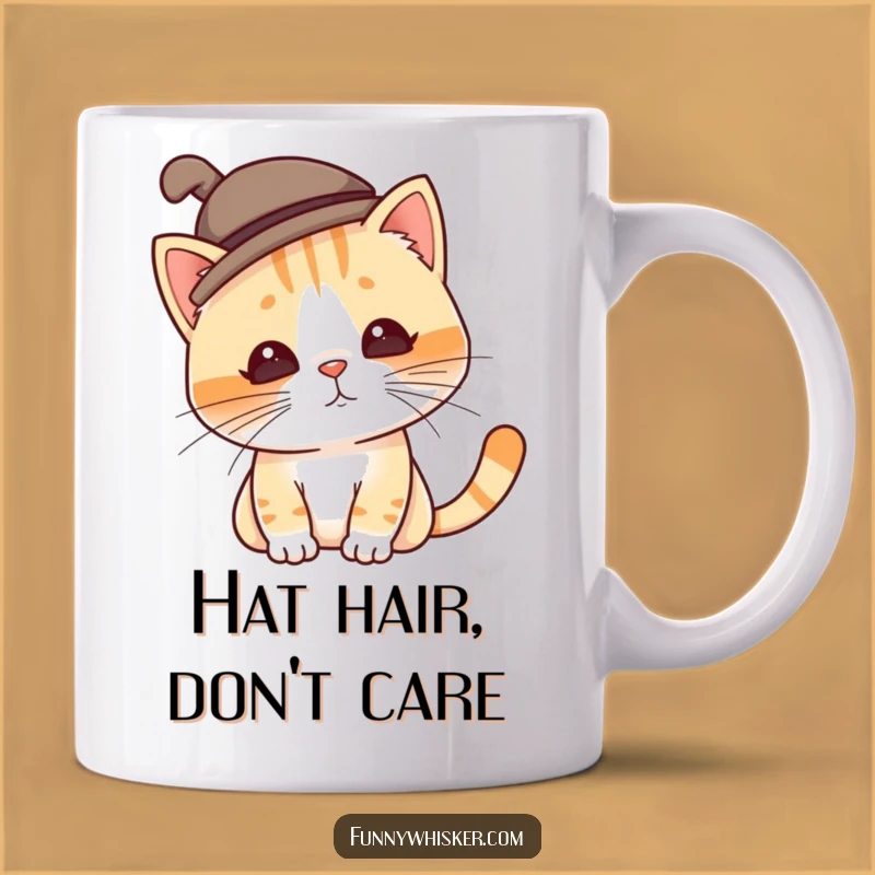 Funny Silly Hat Cat Mug - Twitching Whiskers Fun, Perfect Funny Gift