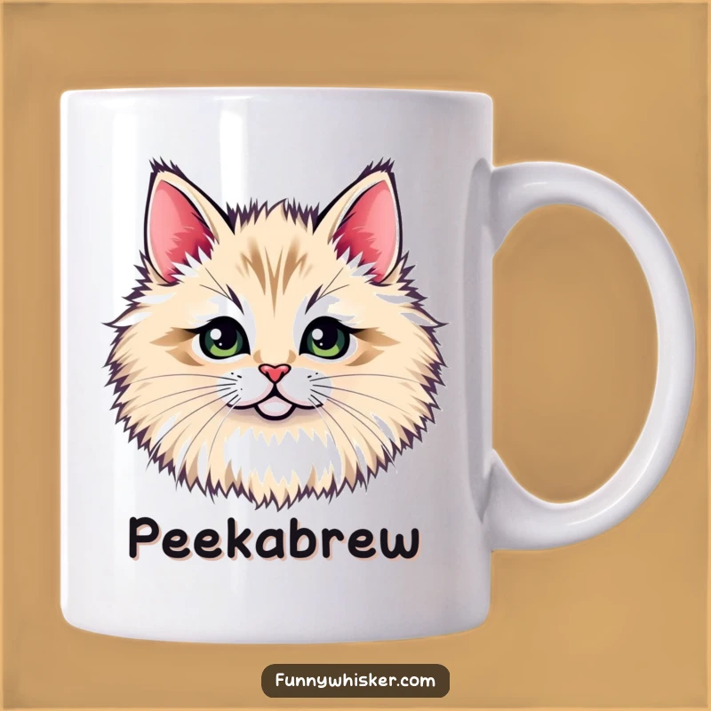 Funny Cat Whisker Mug - Peek-a-Boo Kitty Surprise!