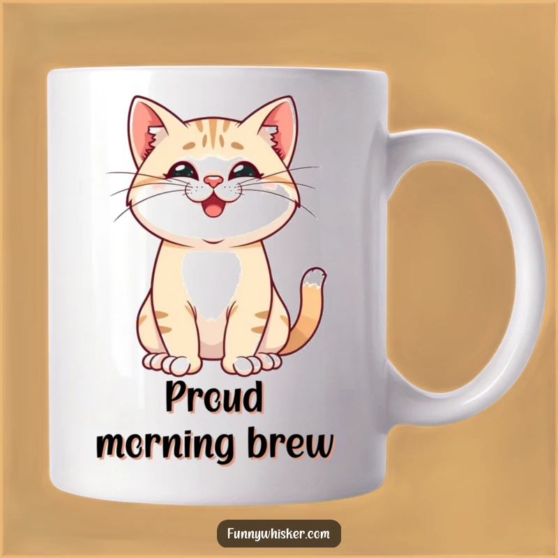 Funny Proud Cat Whiskers Mug: Playful Pose Gift for Cat Lovers