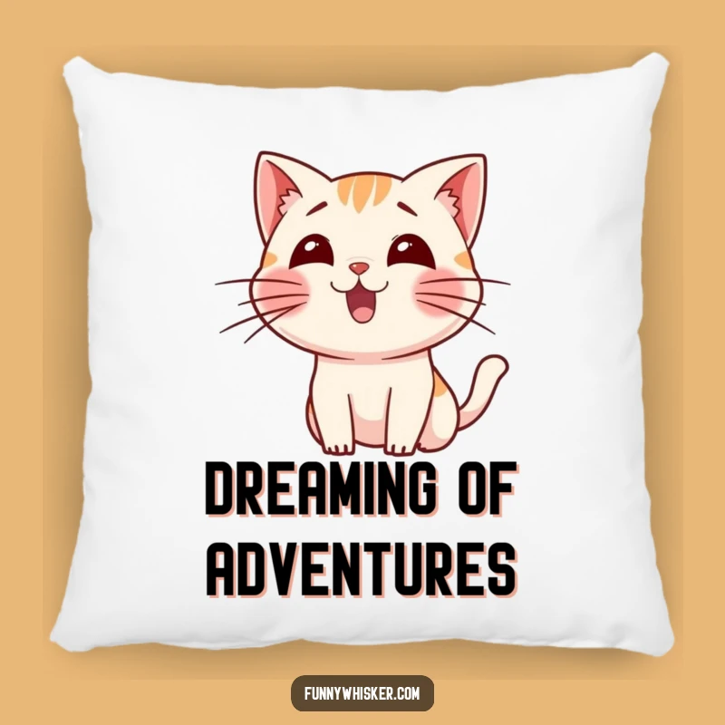 Funny Cat Whiskers Pillow: Cozy Excited Feline Cushion Gift for Cat Naps
