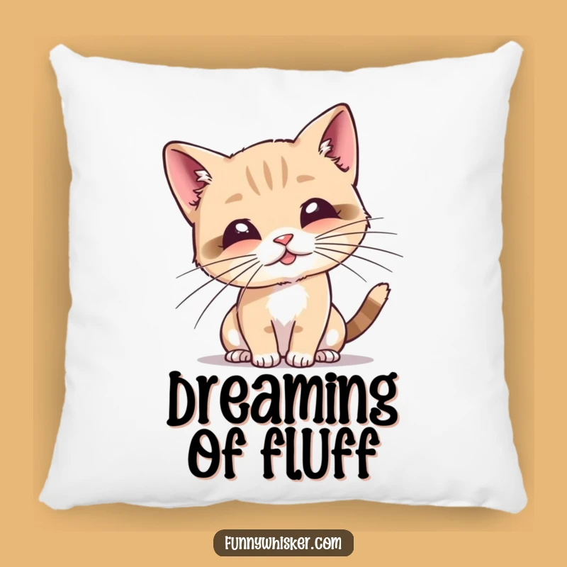 Funny Cat Whiskers Pillow: Cozy Feline Playing, Comfy Humorous Accent