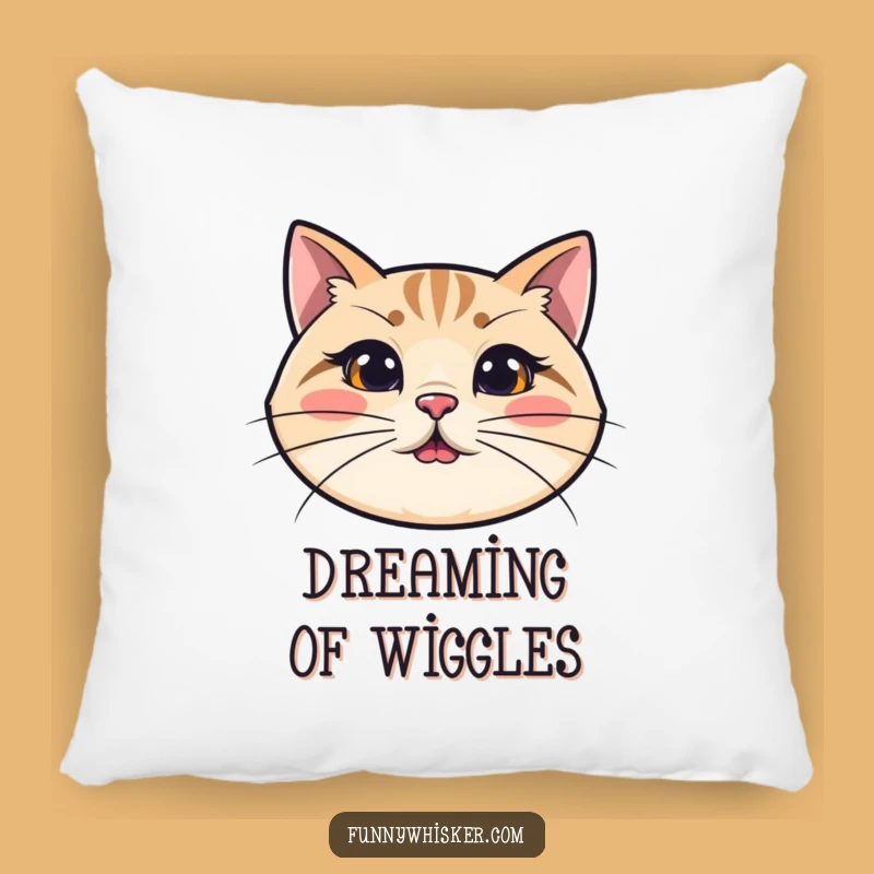 Funny Cat Pillow: Long Wiggly Whiskers - Comfy Couch Companion Gift