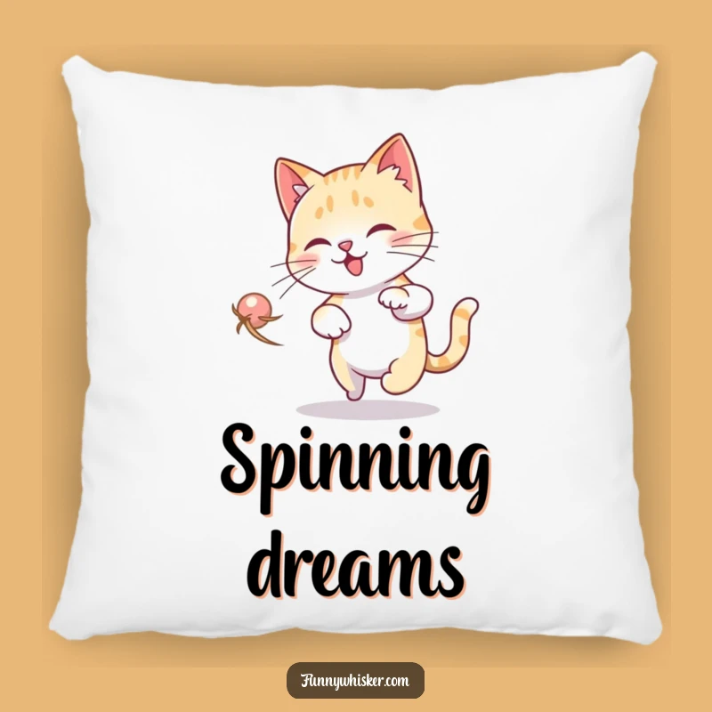 Funny Cat Dizzy Pillow: Whisker Chase Cushion, Hilarious Home Decor Gift