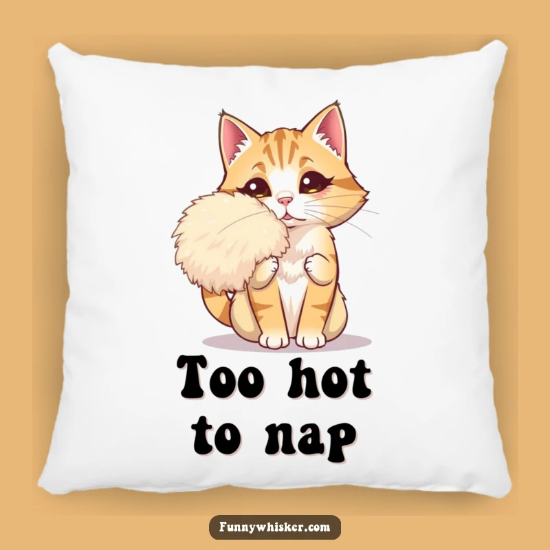 Funny Dramatic Cat Fan Pillow: Snuggle with Diva Style