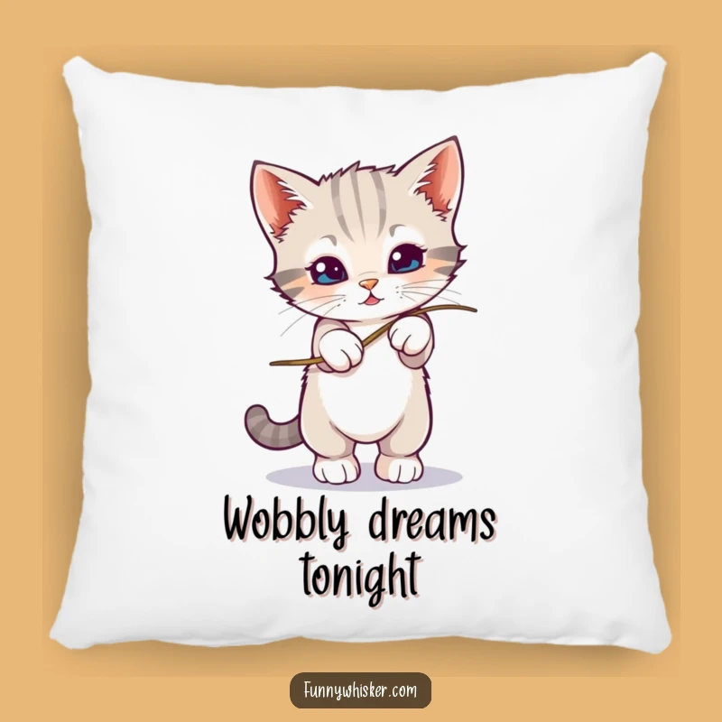 Funny Kitten Balance Pillow: Cozy Wobbly Whisker Comfort Gift