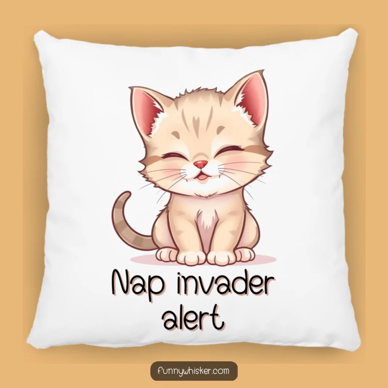 Funny Kitten Whisker Tickle Pillow - Soft & Comfy Prankster Cat Cushion, Sweet Funny Gift