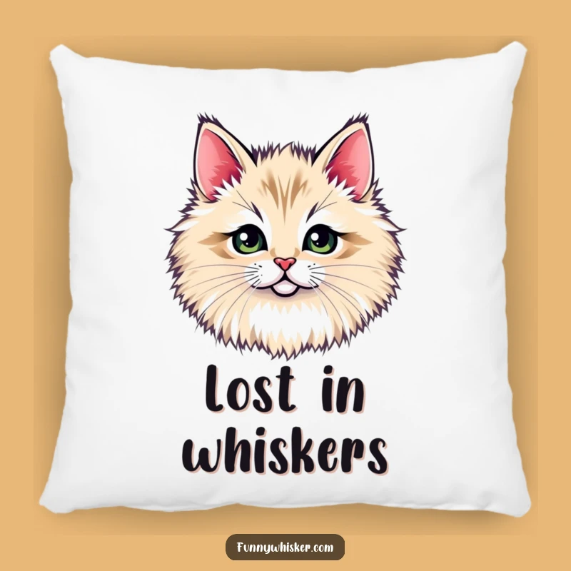Funny Cat Whisker Pillow - Cozy Peek-a-Boo Comfort!