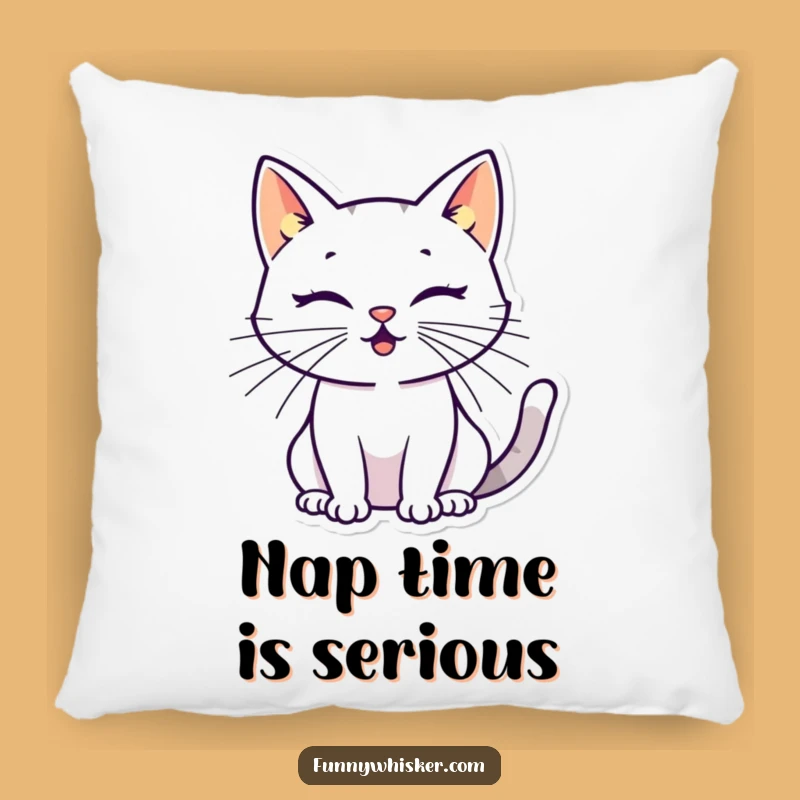Funny Cat Silhouette Pillow: Energetic Whiskers - Stylish Comfort Gift