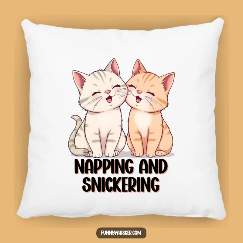 Funny Giggling Cats Pillow - Cozy Comfort and Laughter with a Perfect Funny Gift