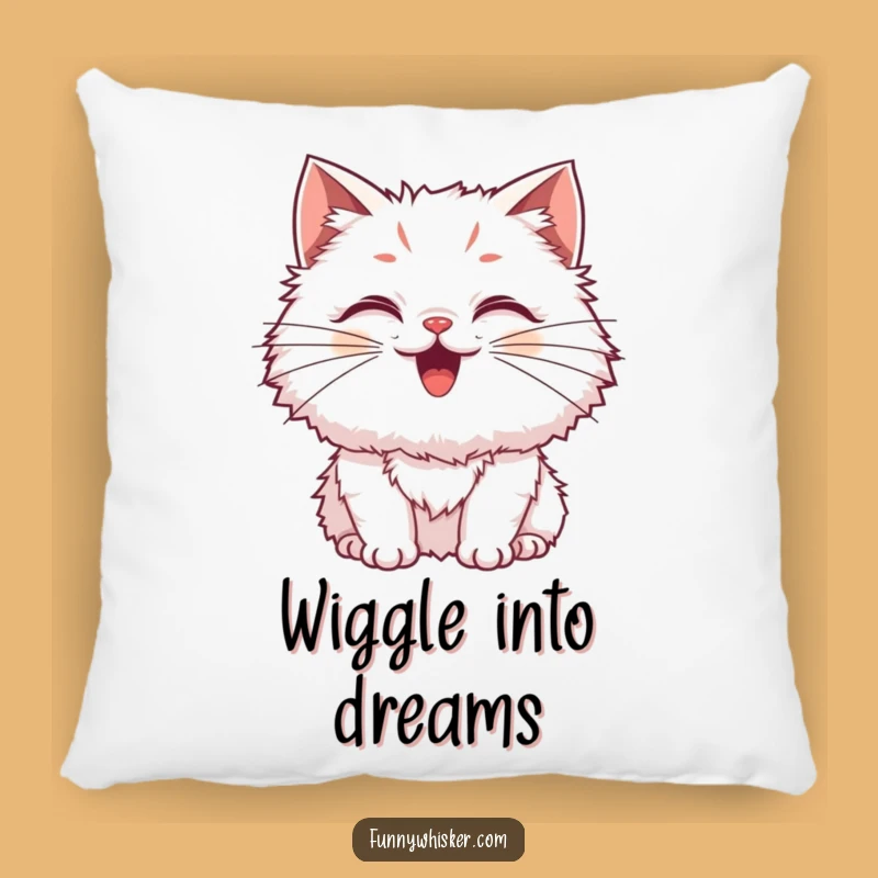 Funny Fluffy Cat Pillow: Cozy Up with Wiggly Comfort, Great Gift