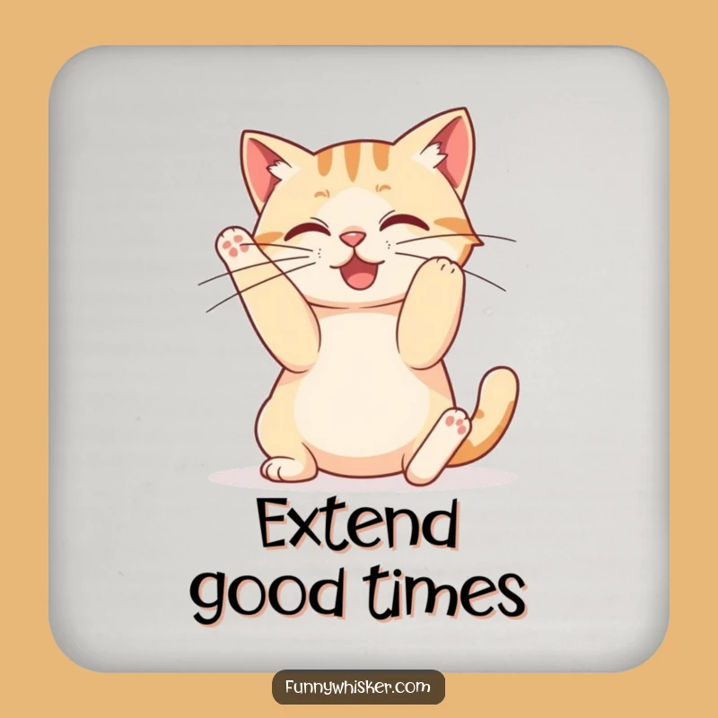 Funny Stretchy Cat Coaster - Protect Surfaces with Feline Fun, Gift