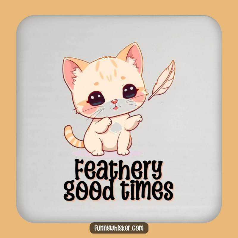Funny Cat Whiskers Coaster: Protect Surfaces with Playful Art, Great Gift