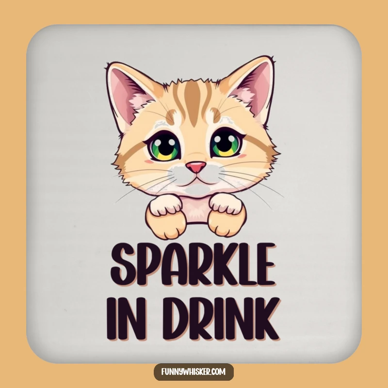 Funny Hidden Cat Whiskers Coaster - Protect Surfaces with Playful Charm