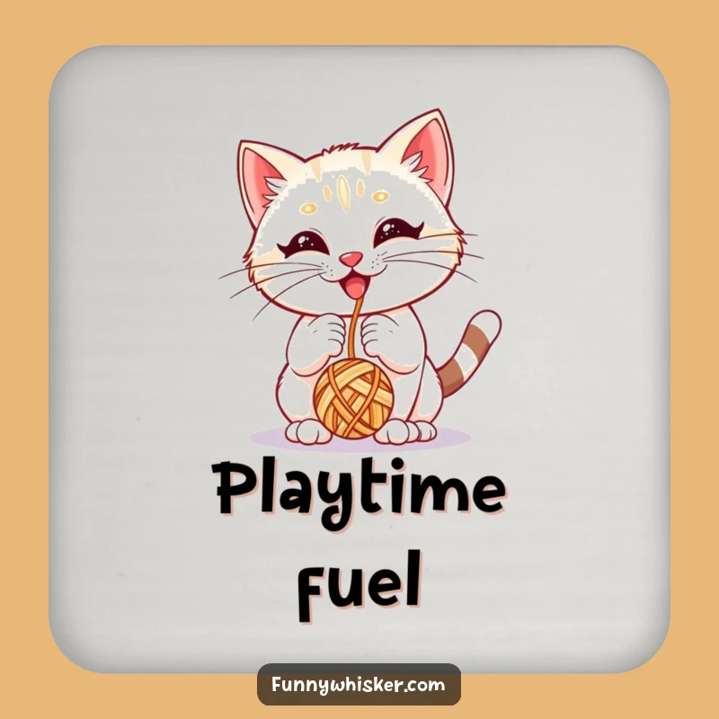 Funny Kitten Yarn Coaster Set - Playful Protection for Your Surfaces