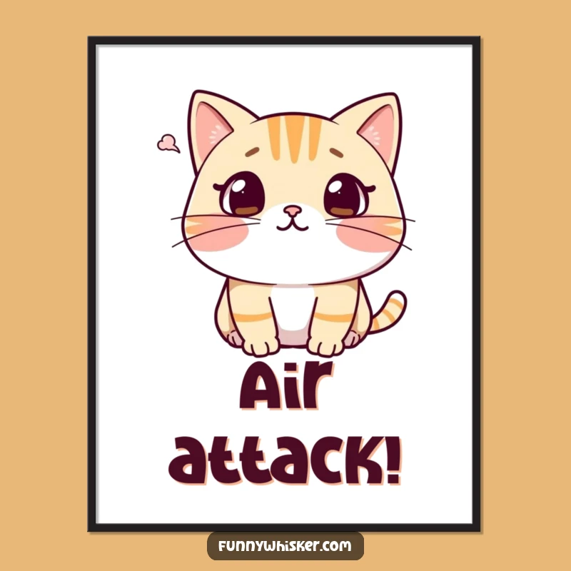 Funny Surprised Cat Poster - Whiskers Recoil Art, Perfect Humorous Funny Gift