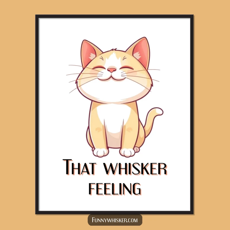 Funny Cat Whisker Twitch Poster: Add Joyful Vibes to Walls