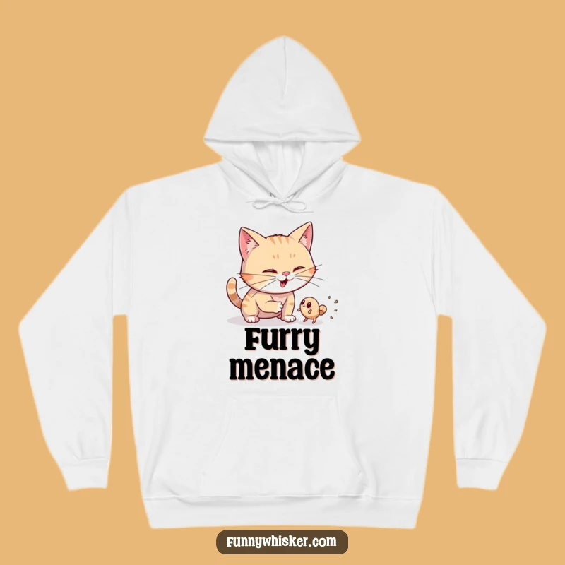 Cozy Funny Dust Bunny Hunter Cat Hoodie: Wiggling Whiskers, Ultimate Funny Gift