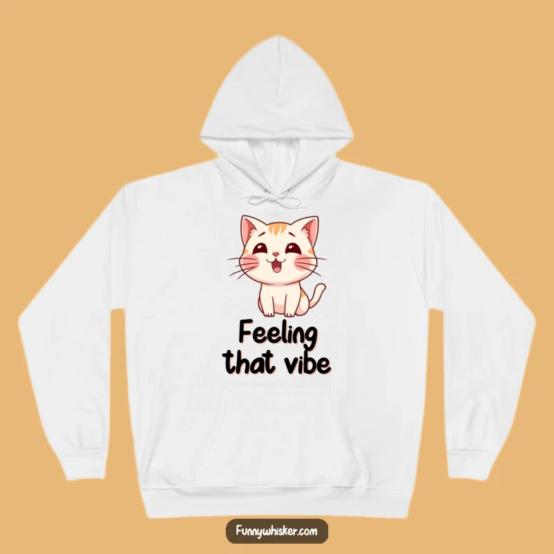 Funny Cat Whiskers Hoodie: Cozy Excited Feline Sweatshirt Gift for Cuddles