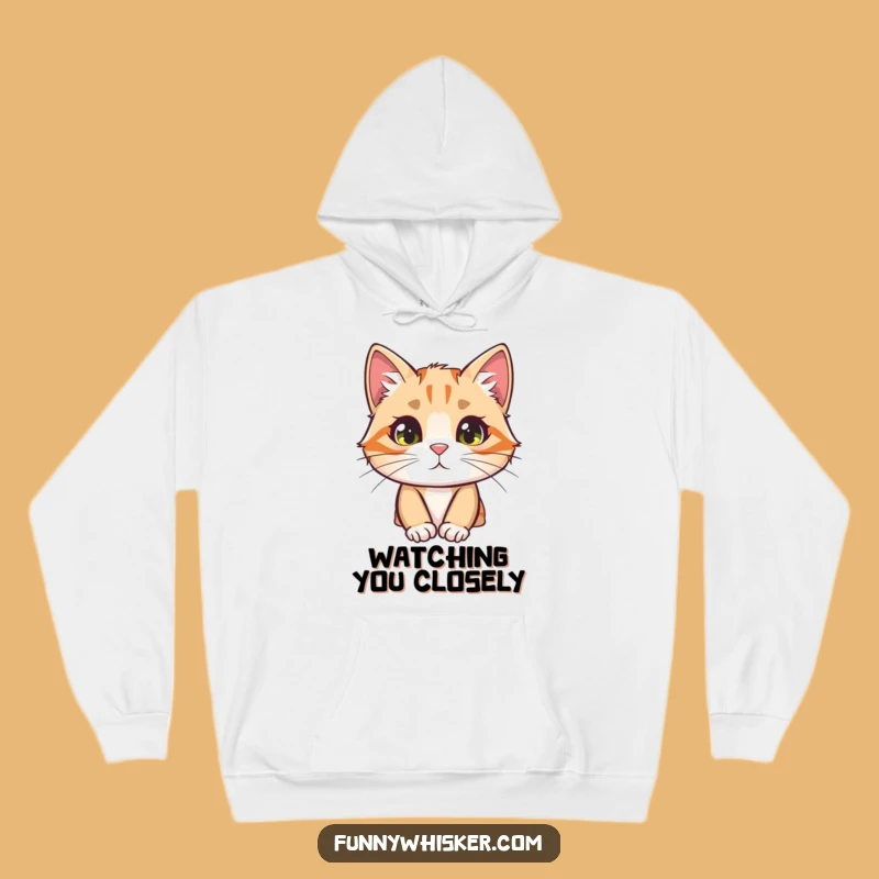 Funny Curious Cat Hoodie - Cozy Peek-a-Boo Whisker Sweatshirt, Warm Gift