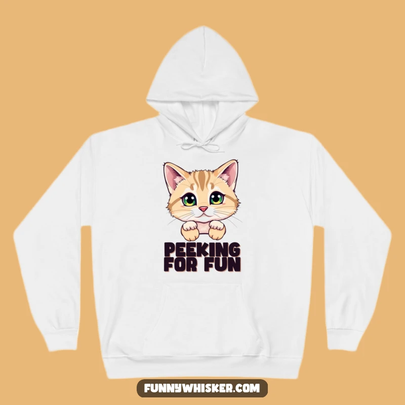 Funny Hidden Cat Whiskers Hoodie - Cozy & Hilarious Mystery Gift