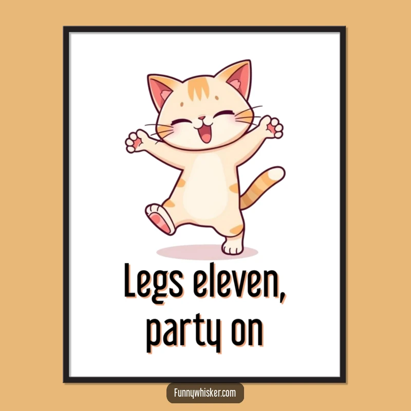 Free Printable Dancing Cat Wall Art: Silly Feline Downloadable Decor
