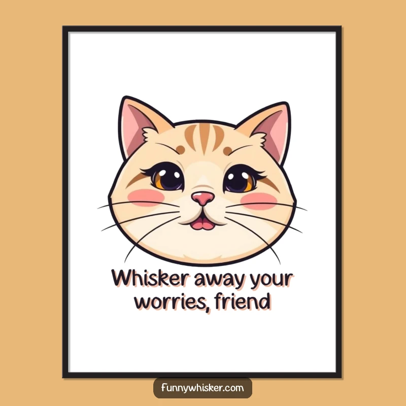Funny Free Printable Wall Art: Long Whiskered Cat, Hilarious Downloadable Decor for Home!