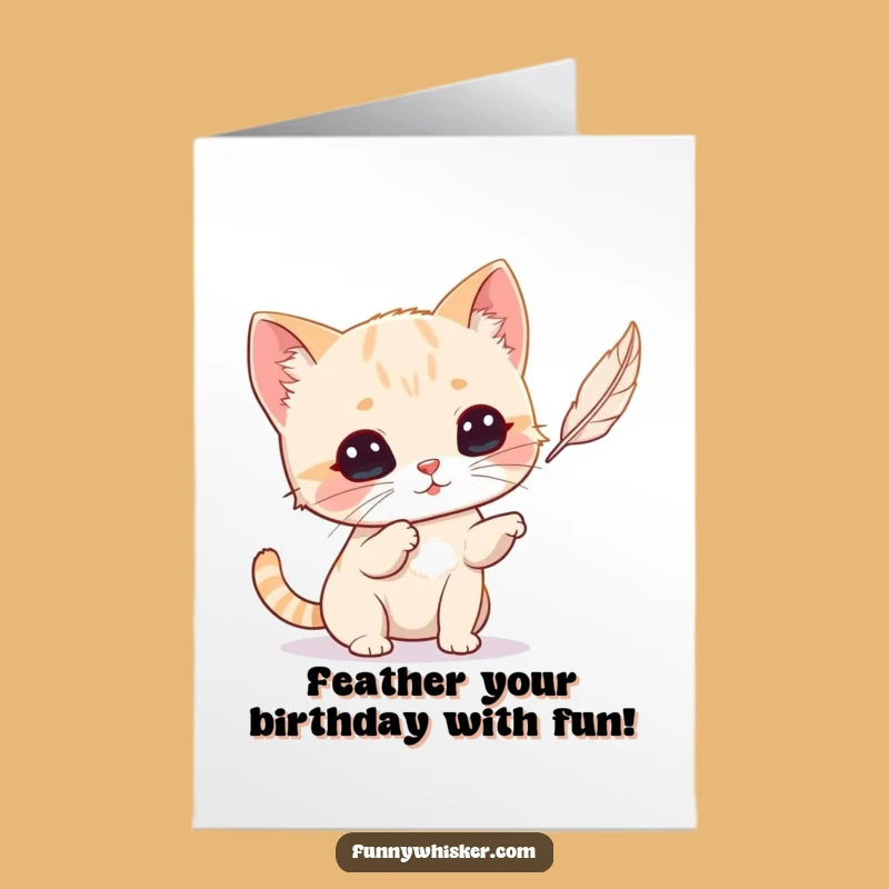 Free Printable Birthday Card: Tiny Cat Whiskers Delight - Funny Downloadable Gift