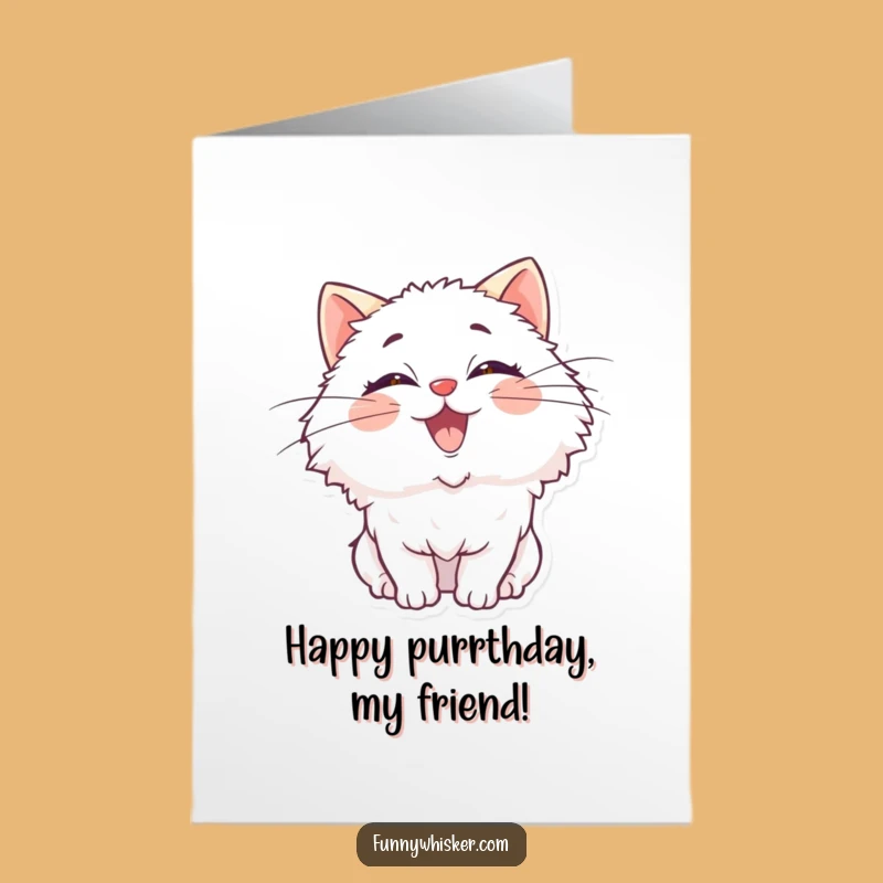 Free Printable Birthday Card: Delightful Cat Wiggles, Funny Whiskers, DIY Downloadable Gift