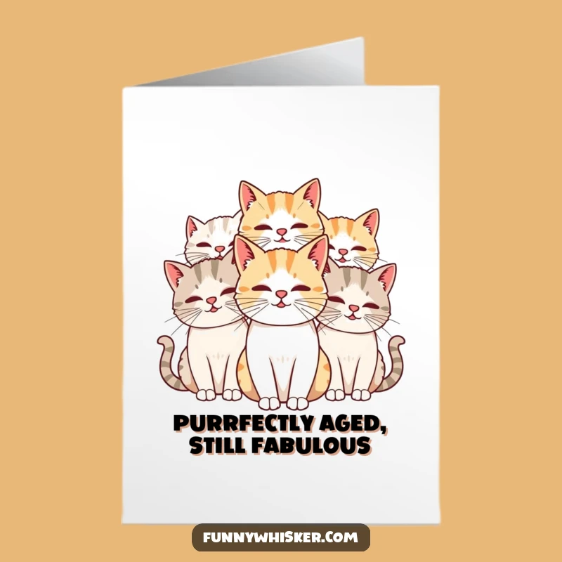 Funny Free Printable Cat Birthday Card: Whiskered Friends Downloadable Gift for a Purrfect Day
