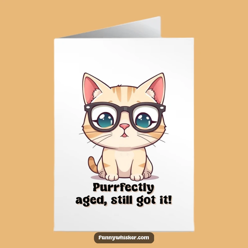 Free Printable Birthday Card: Grumpy Cat Spectacles Funny Downloadable Gift