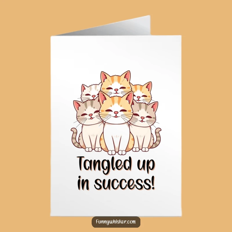Free Printable Cat Congrats Card: Whiskered Duo Downloadable Gift for Big Moments