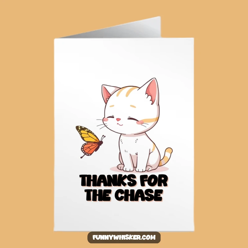 Free Printable Cat Thank You Card: Grateful Whiskers Downloadable Gift of Thanks