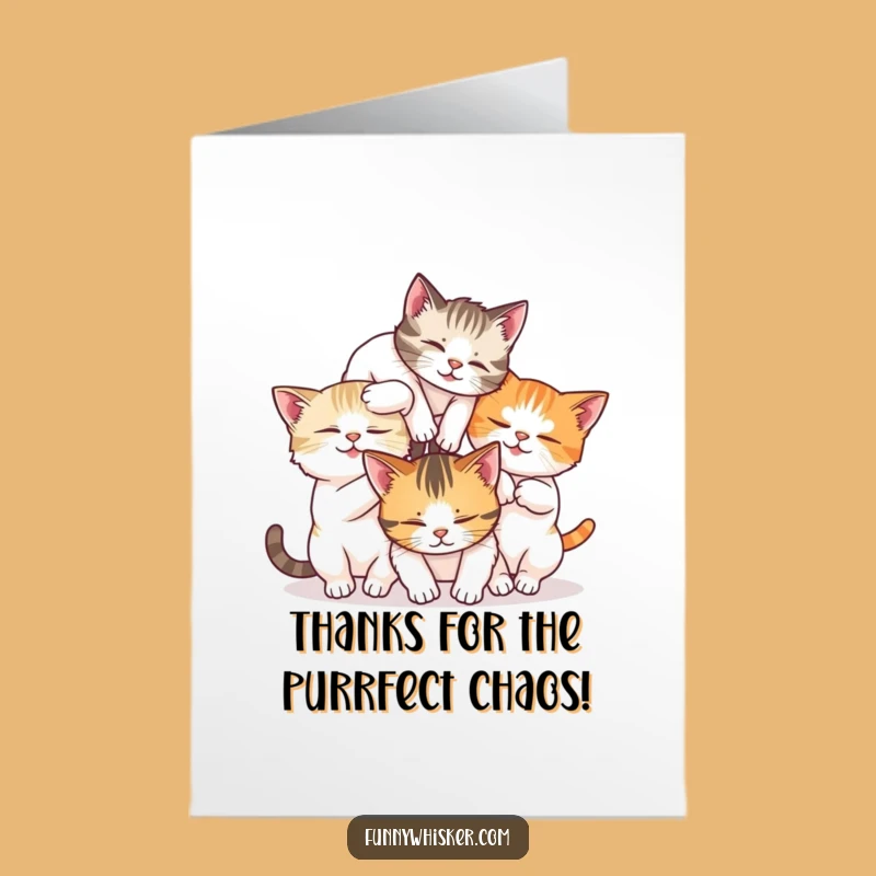 Free Printable Thank You Card: Tumbly Cats Thank You Funny Downloadable Gift