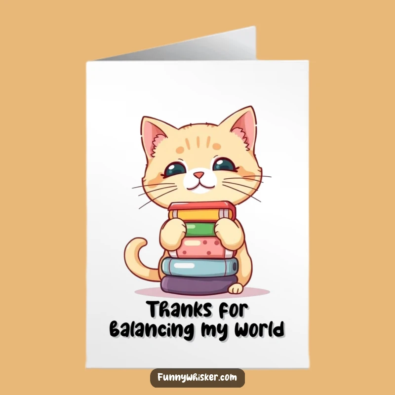 Free Printable Thank You Card: Cat's Whiskers Balancing Thanks
