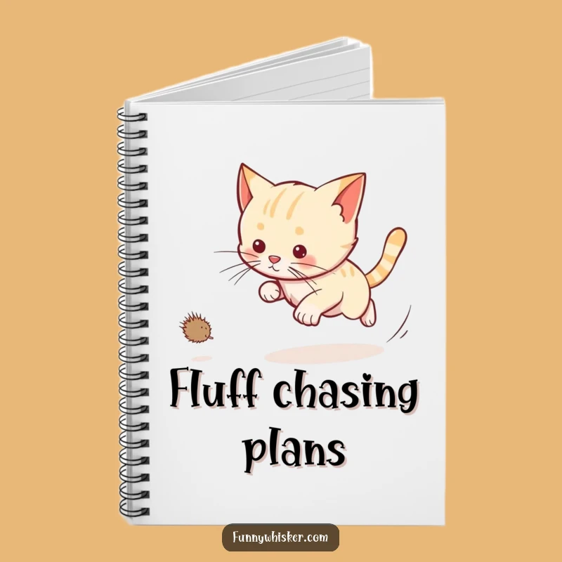 Funny Cat Dust Bunny Chase Notebook: Jot Down Ideas with Playful Flair