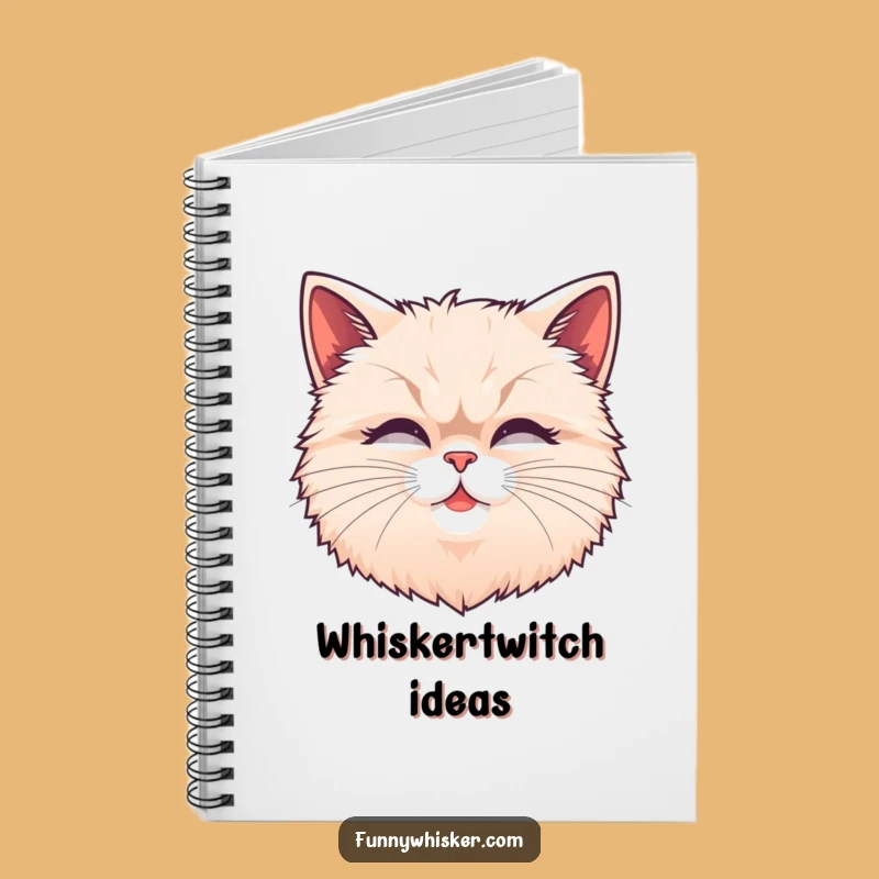 Fluffy Cat Whiskers Funny Notebook: Jot Down Ideas with Feline Fun