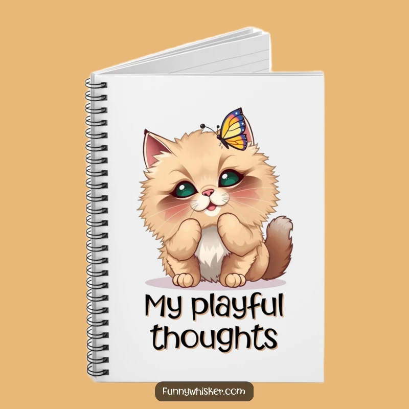 Funny Cat Butterfly Notebook - Jot Down Whimsical Ideas