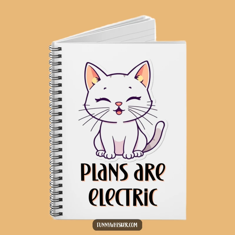 Funny Cat Silhouette Notebook: Energetic Whiskers - Jot Down Ideas Gift