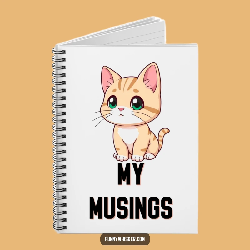 Funny Contemplating Cat Notebook - Journal Deep Thoughts, Perfect Funny Gift