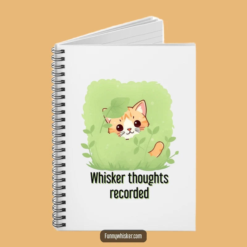 Funny Peeking Cat Whiskers Notebook: Jot Down Secrets with Feline Flair